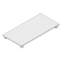 60-170-2 MODULAR SOLUTIONS POLYAMIDE PART<br>END CAP 180MM X 90MM LIGHT GRAY